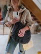 torba grafitowa luźno tkana boho wave bag