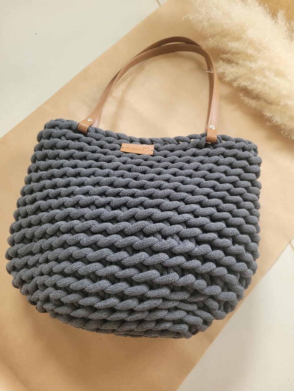 Torba Boho Wave Bag na jesień / torba chunky z grubego sznurka (2)