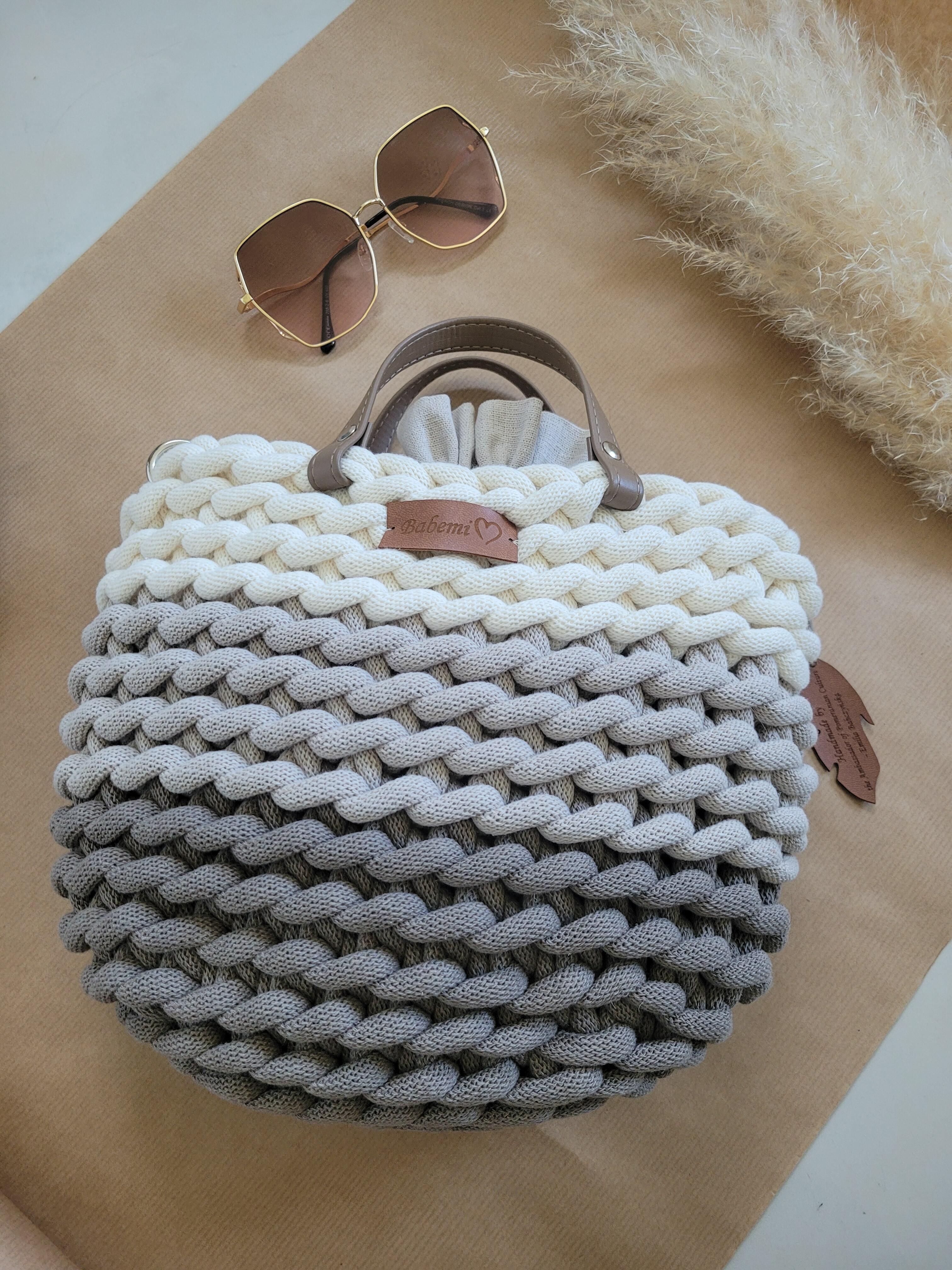 Beżowo-kawowa OMBRE Boho Wave Bag - torebka listonoszka (4)